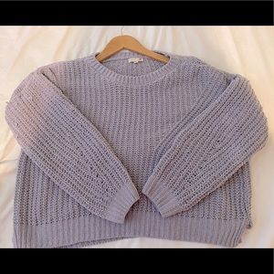 So lavender knit sweater, size L
